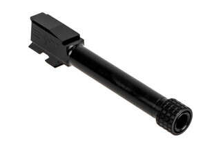 Backup Tactical Glock 48 threaded barrel features a black Nitride finish